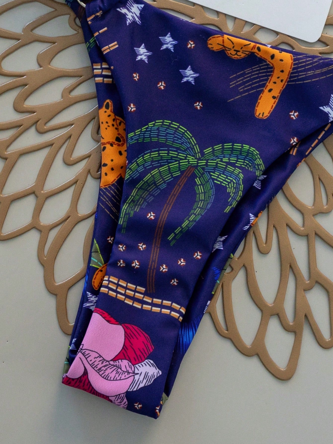 Women's Halter Tie Bikini Set, Sexy & Elegant, Comfortable Fabric, Floral Print, Suitable For Spring/Summer, - image 5