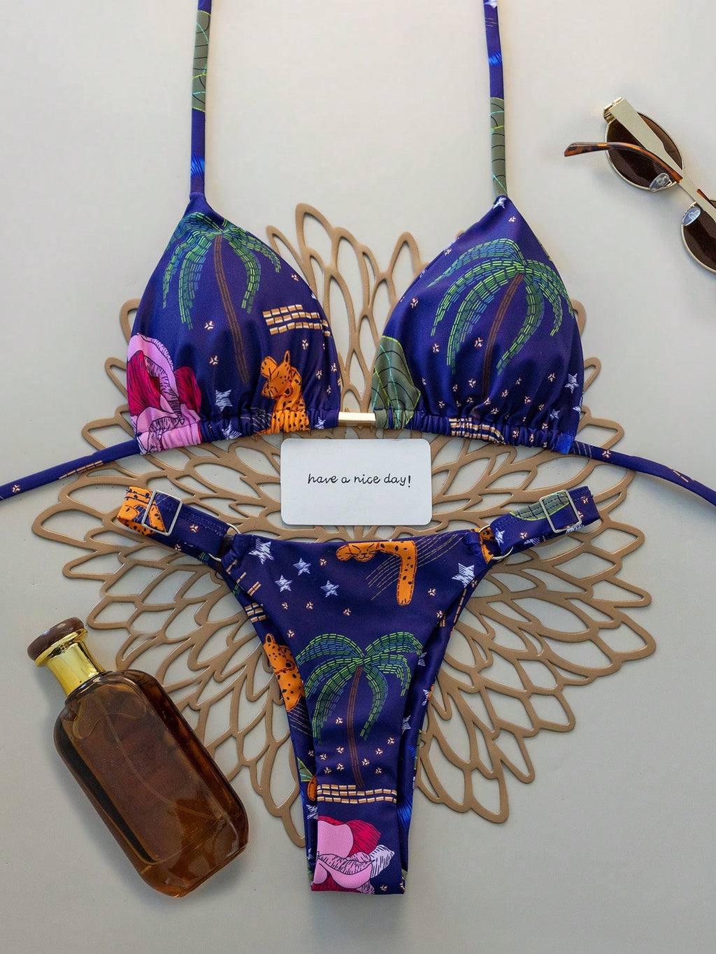 Women's Halter Tie Bikini Set, Sexy & Elegant, Comfortable Fabric,