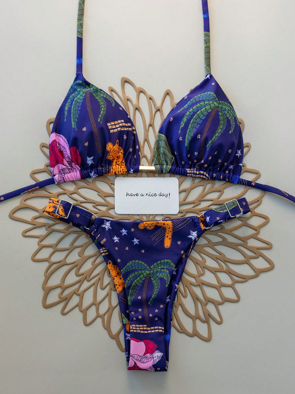 Women's Halter Tie Bikini Set, Sexy & Elegant, Comfortable Fabric,