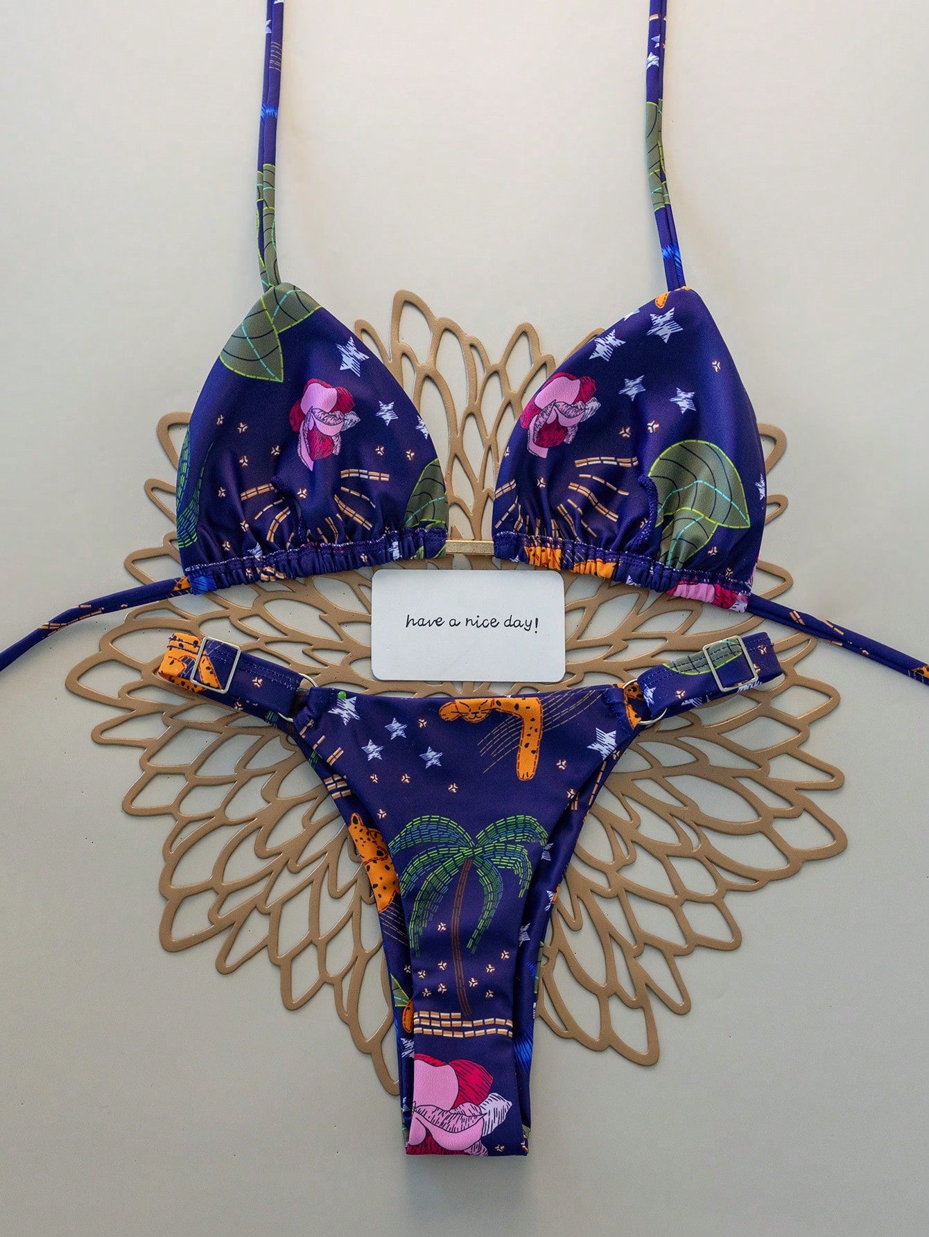 Women's Halter Tie Bikini Set, Sexy & Elegant, Comfortable Fabric,