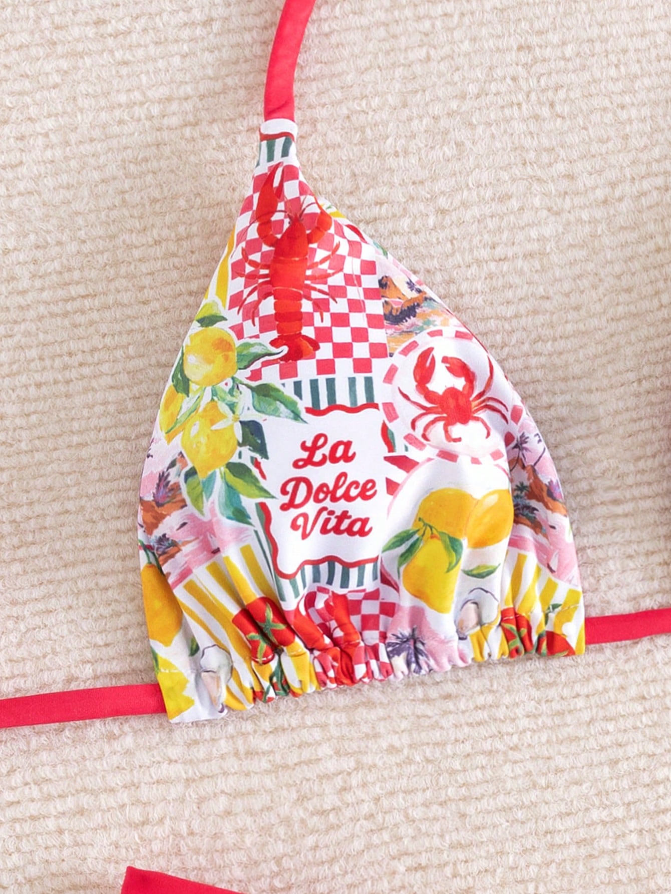 Swim Vcay Summer Vacation Sexy Fashion All-Over Fruit & Vegetable