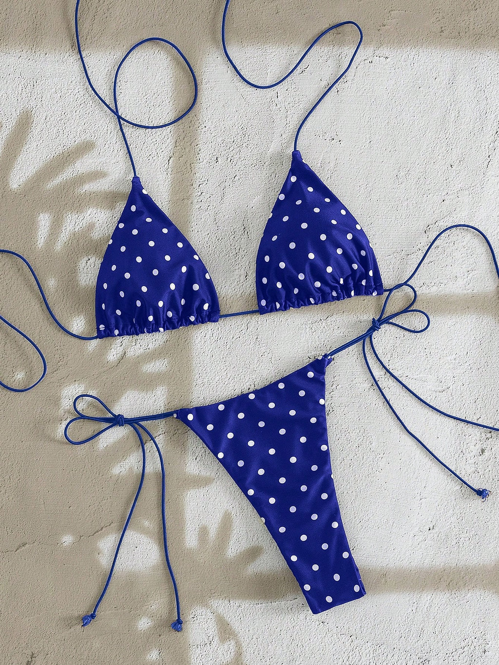 PEPPERMOLLY New Soft Polka Dot Pattern Sleeveless Criss-Cross Strap Bikini Set, Elegant Ladies Summer Beach - image 13