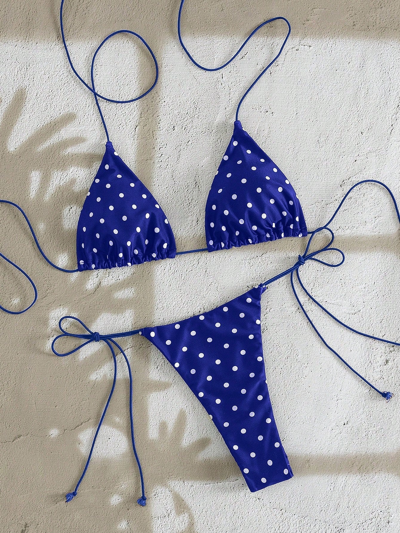 PEPPERMOLLY New Soft Polka Dot Pattern Sleeveless Criss-Cross Strap Bikini Set, Elegant Ladies Summer Beach - image 13