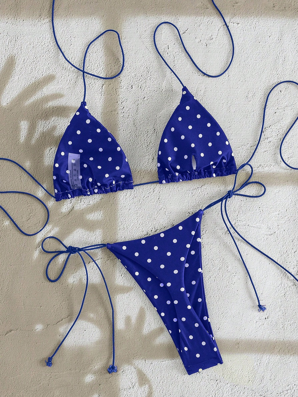 PEPPERMOLLY New Soft Polka Dot Pattern Sleeveless Criss-Cross Strap Bikini Set, Elegant Ladies Summer Beach - image 12