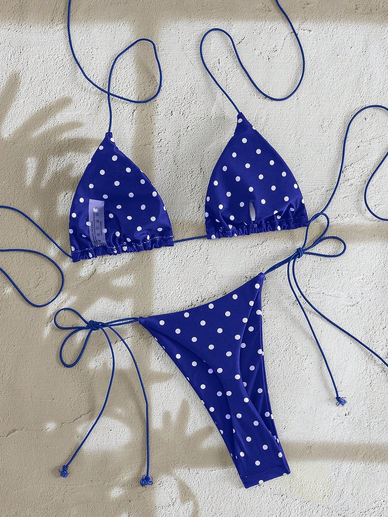 PEPPERMOLLY New Soft Polka Dot Pattern Sleeveless Criss-Cross Strap Bikini Set, Elegant Ladies Summer Beach - image 12