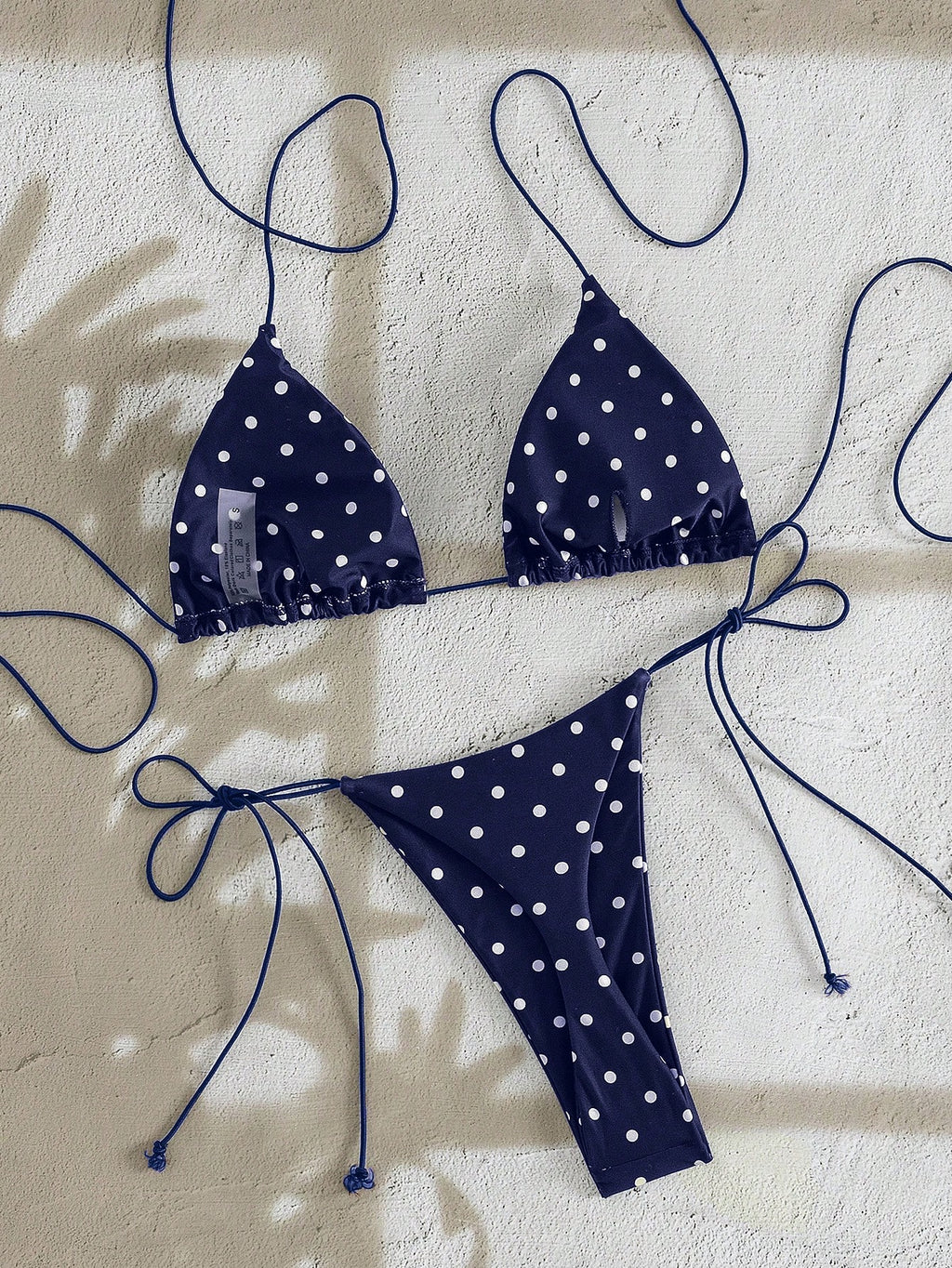 PEPPERMOLLY New Soft Polka Dot Pattern Sleeveless Criss-Cross Strap Bikini Set, Elegant Ladies Summer Beach - image 17
