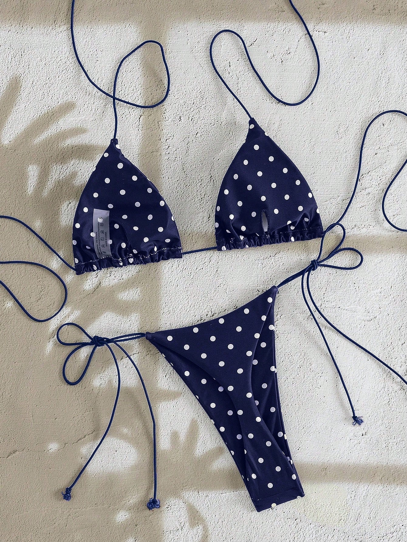 PEPPERMOLLY New Soft Polka Dot Pattern Sleeveless Criss-Cross Strap Bikini Set, Elegant Ladies Summer Beach - image 17