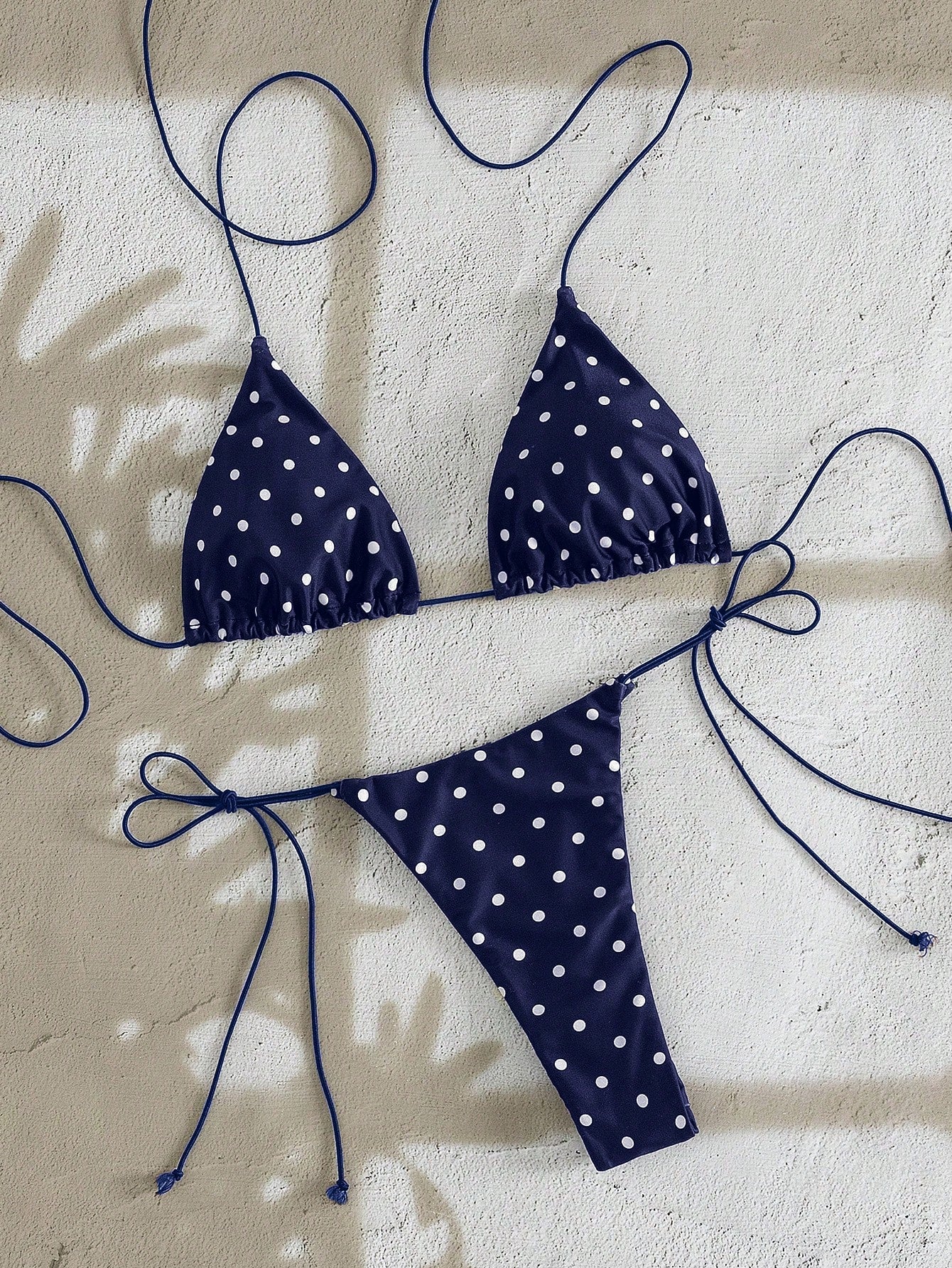 PEPPERMOLLY New Soft Polka Dot Pattern Sleeveless Criss-Cross Strap Bikini Set, Elegant Ladies Summer Beach - image 18