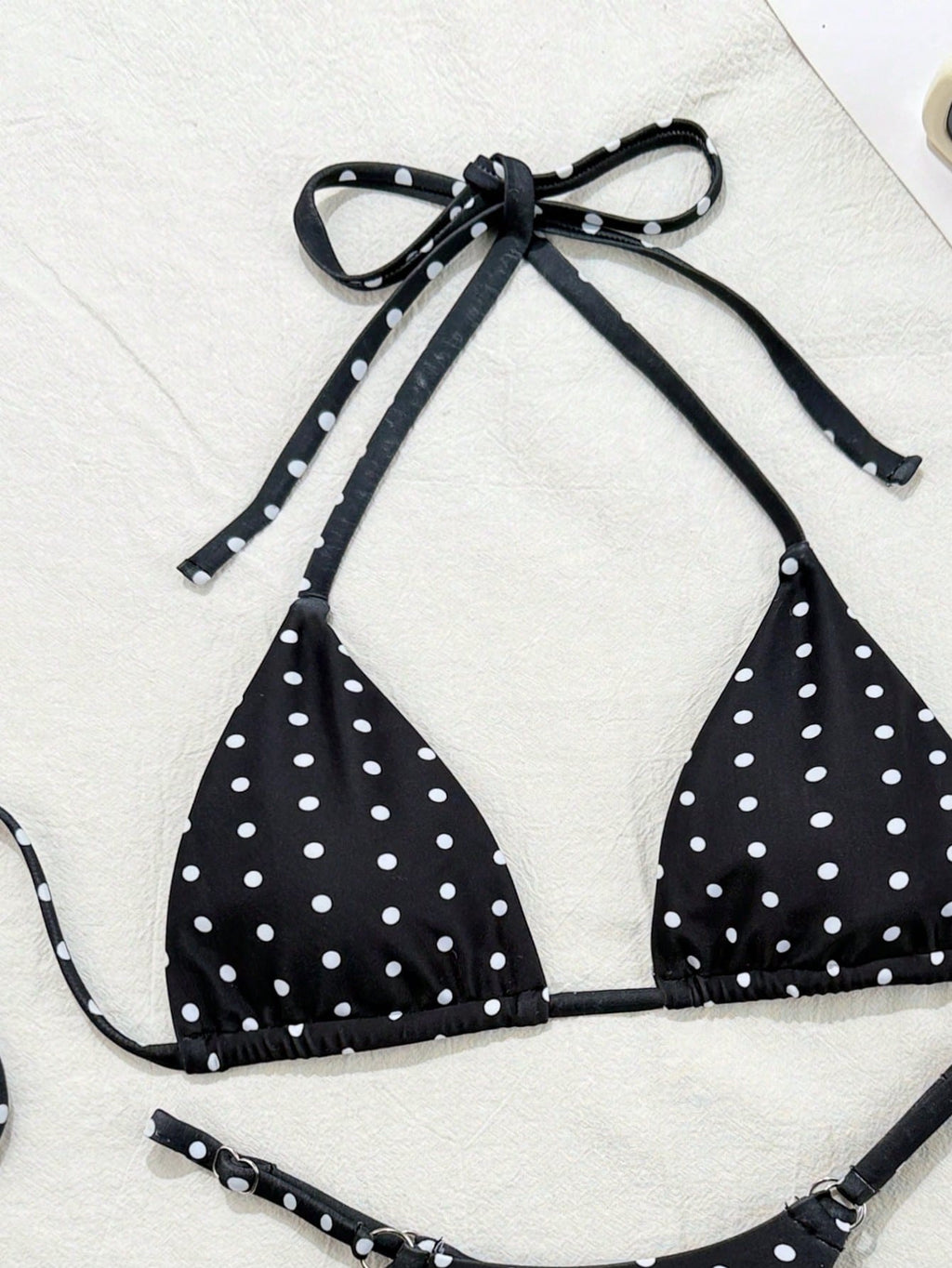 Swim Mod Women's 2 Pieces Bikini Set, Pink Stripe Triangle Spaghetti Strap High Cut Tie Waist Swimwear, - image 14