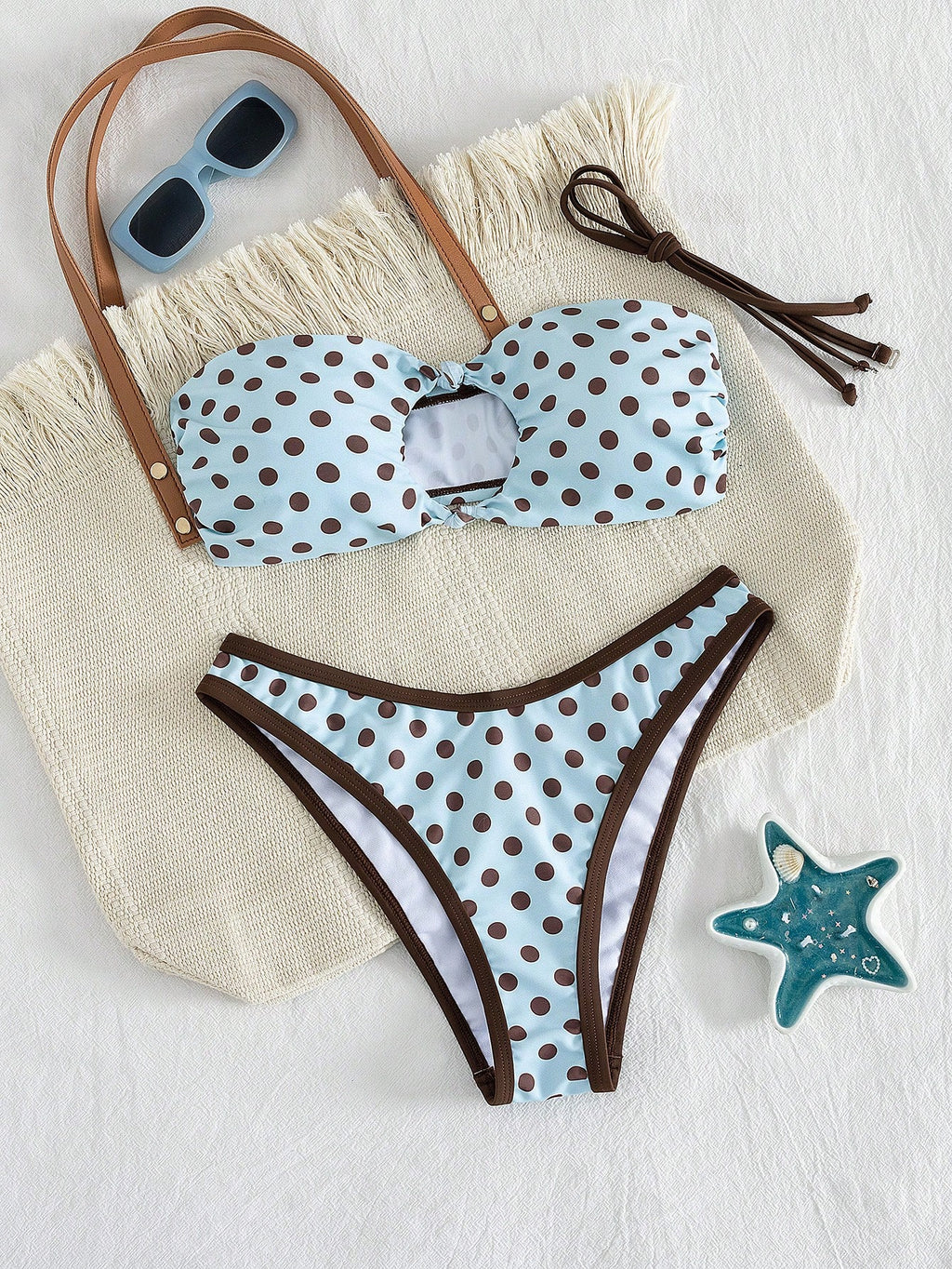 Swim Mod Women's Summer Beach Solid Color Wireless Ruched Bikini Top
