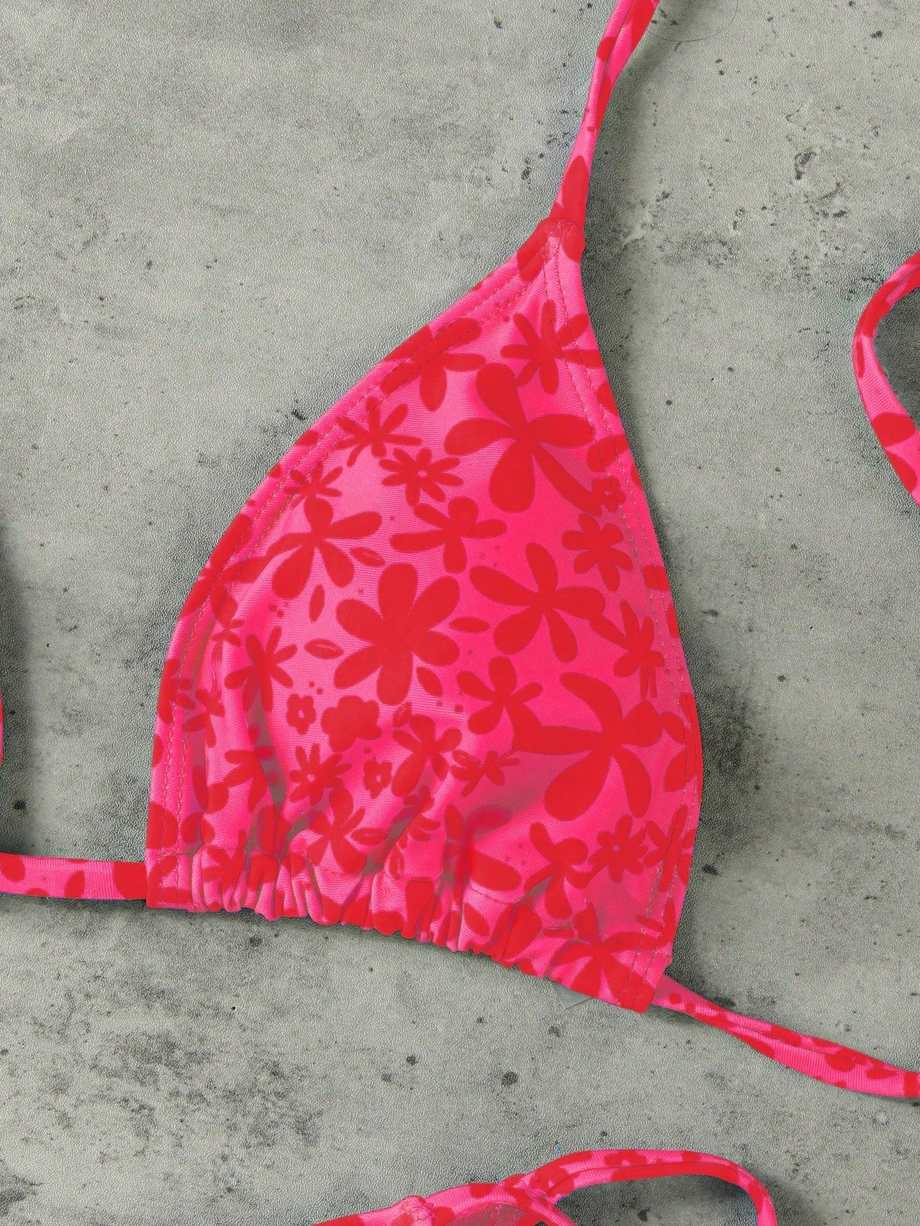 Vintage Orange Striped Halter Neck Swimsuit Set, Sexy Push-Up High