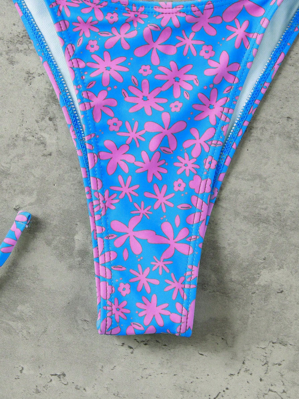 Vintage Orange Striped Halter Neck Swimsuit Set, Sexy Push-Up High