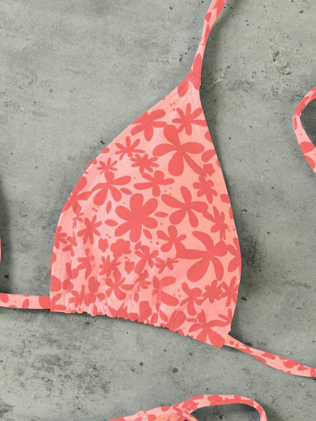 Vintage Orange Striped Halter Neck Swimsuit Set, Sexy Push-Up High