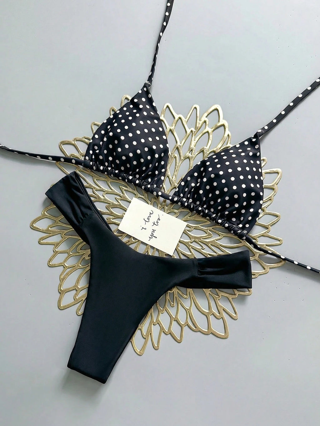 Swim Chiccia 26SS Summer Holiday Beach Holiday Pool Party Polka Dot Cute White Polka Dot Polka Dot Bikini Set - image 18