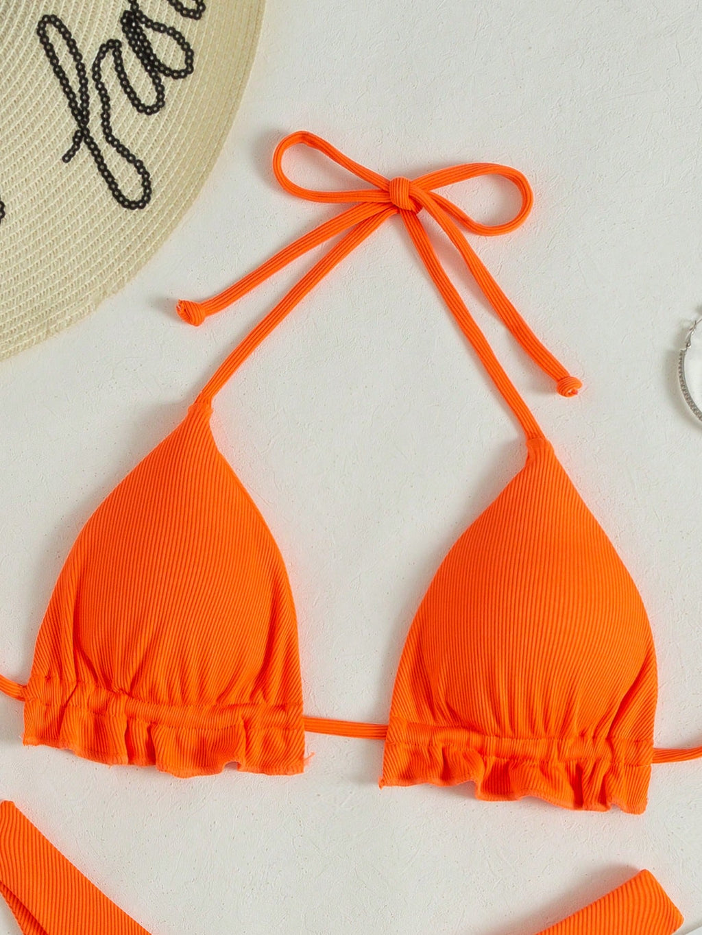 Swim SXY 2-Piece Solid Colored Sexy Swimwear For Holiday Beach Summer