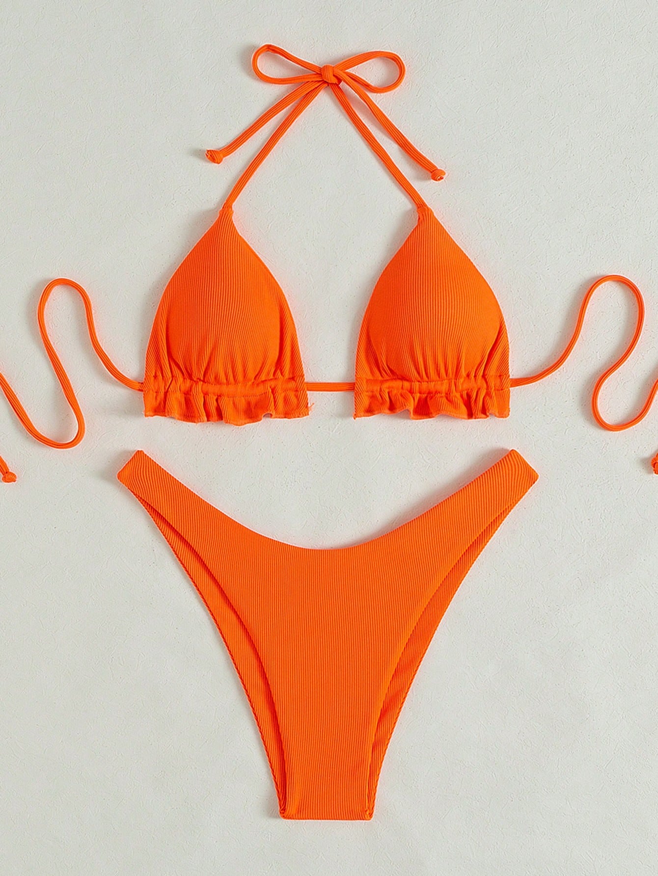 Swim SXY 2-Piece Solid Colored Sexy Swimwear For Holiday Beach Summer