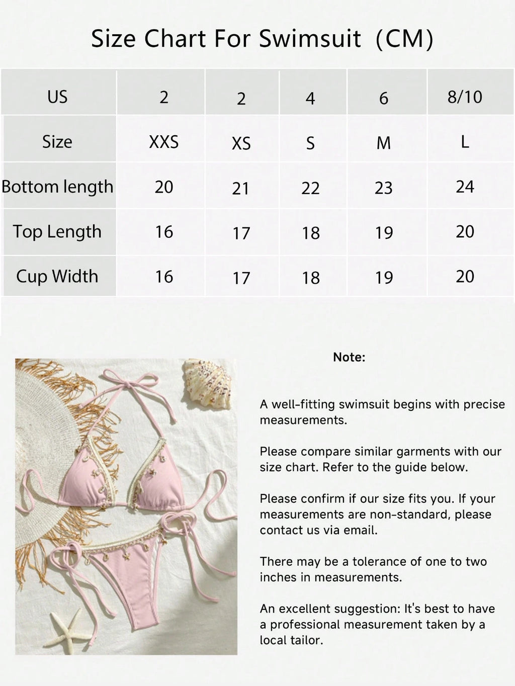 Bikinx Women Solid Color Stitching Ribbon Shell Decoration Triangle