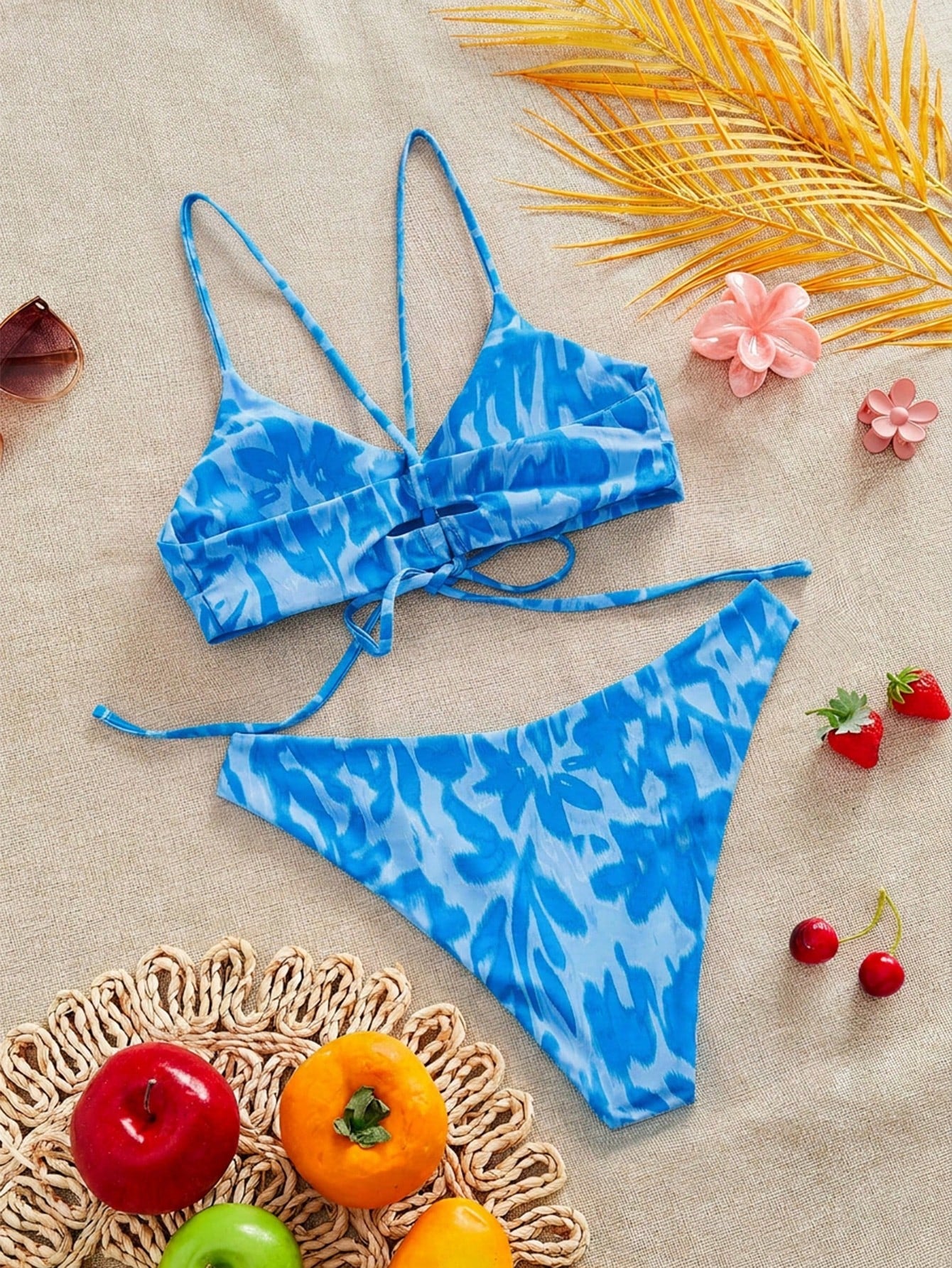 Swim Mod Women's Summer Beach Vacation Blue Sexy Sequin Fashion