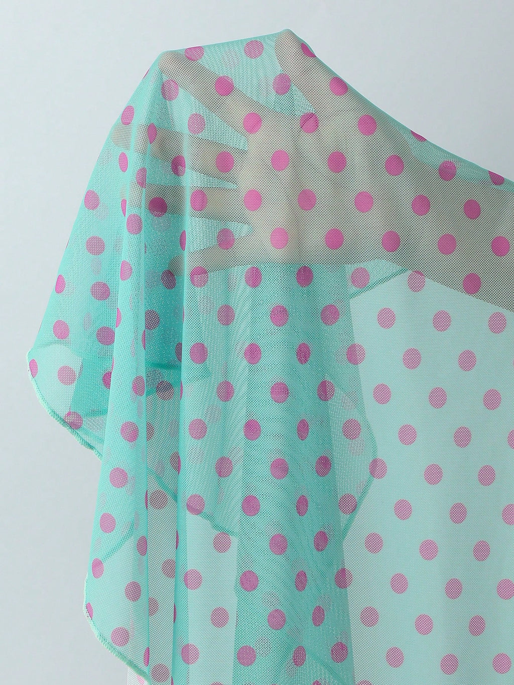 Swim Mod Women's Beach Vacation Polka Dot Print Halter Neck Tie Back