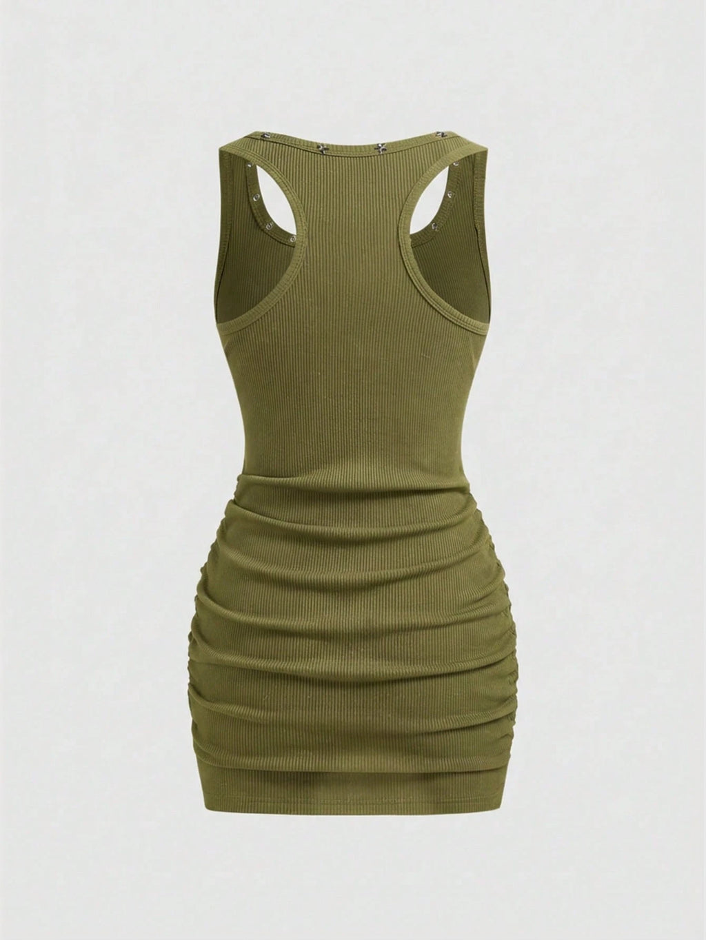 Grunge Punk Women's Retro Baddie Unisex Streetwear Casual Galaxy Star Rivet Print Bodycon Mini Dress - image 2