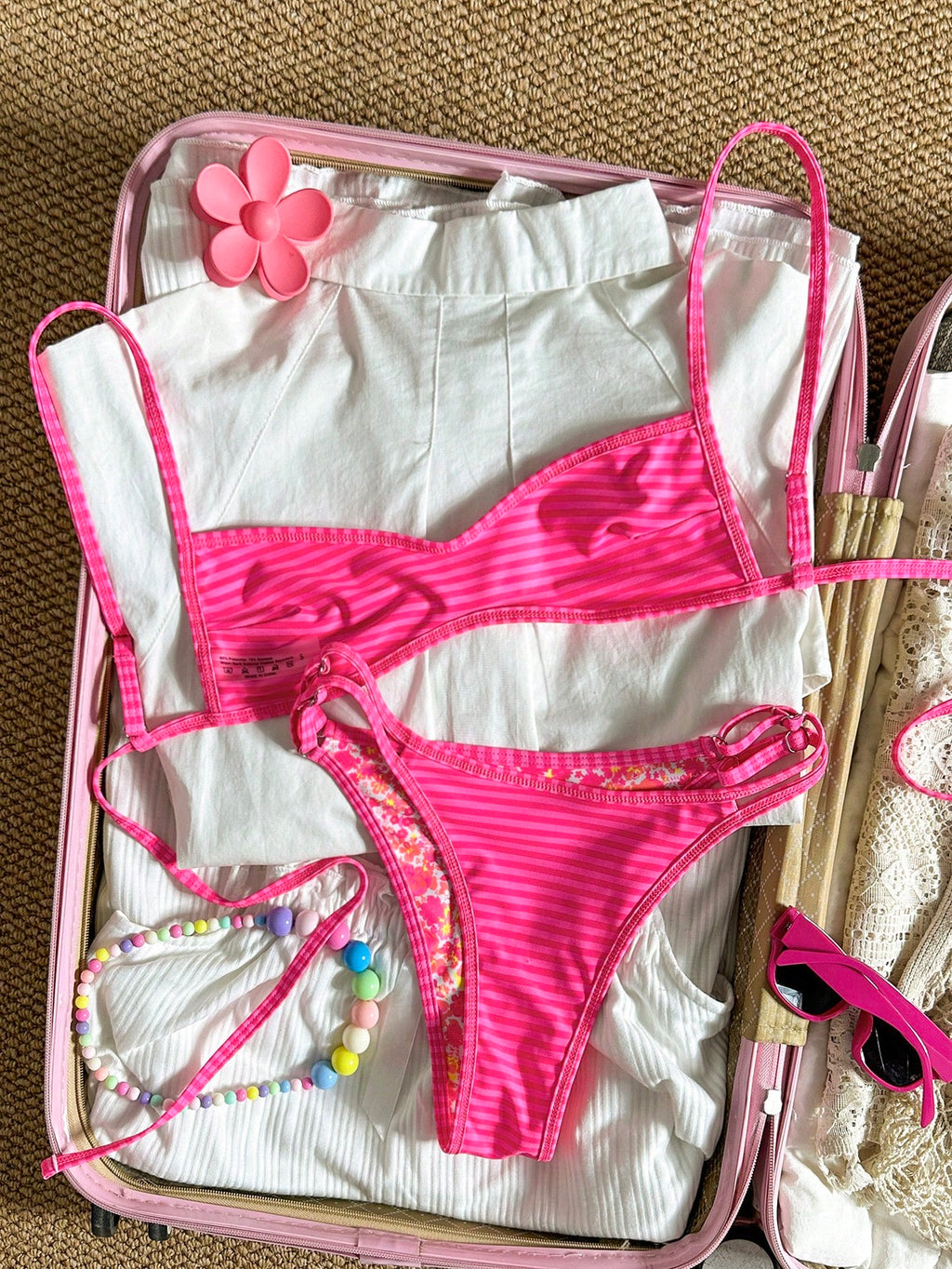 Swim Mod Women's Pink Summer Casual Beach Holiday Vacation Holiday