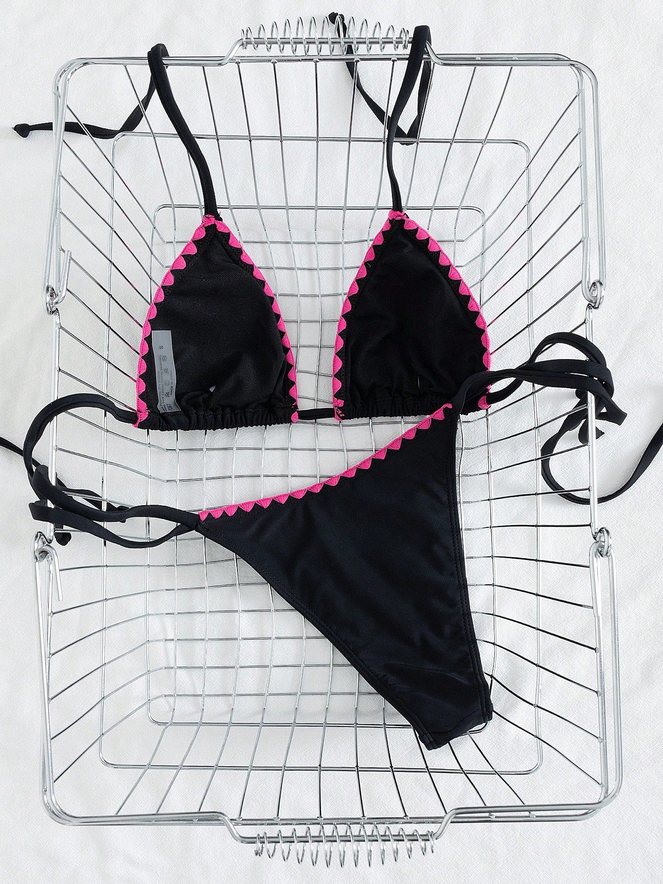 Lady's Solid Color Bartack Halter & Tie-Side 2Pcs Swimwear: Sexy, High End, Simple, Gal, Casual – Beach - image 13