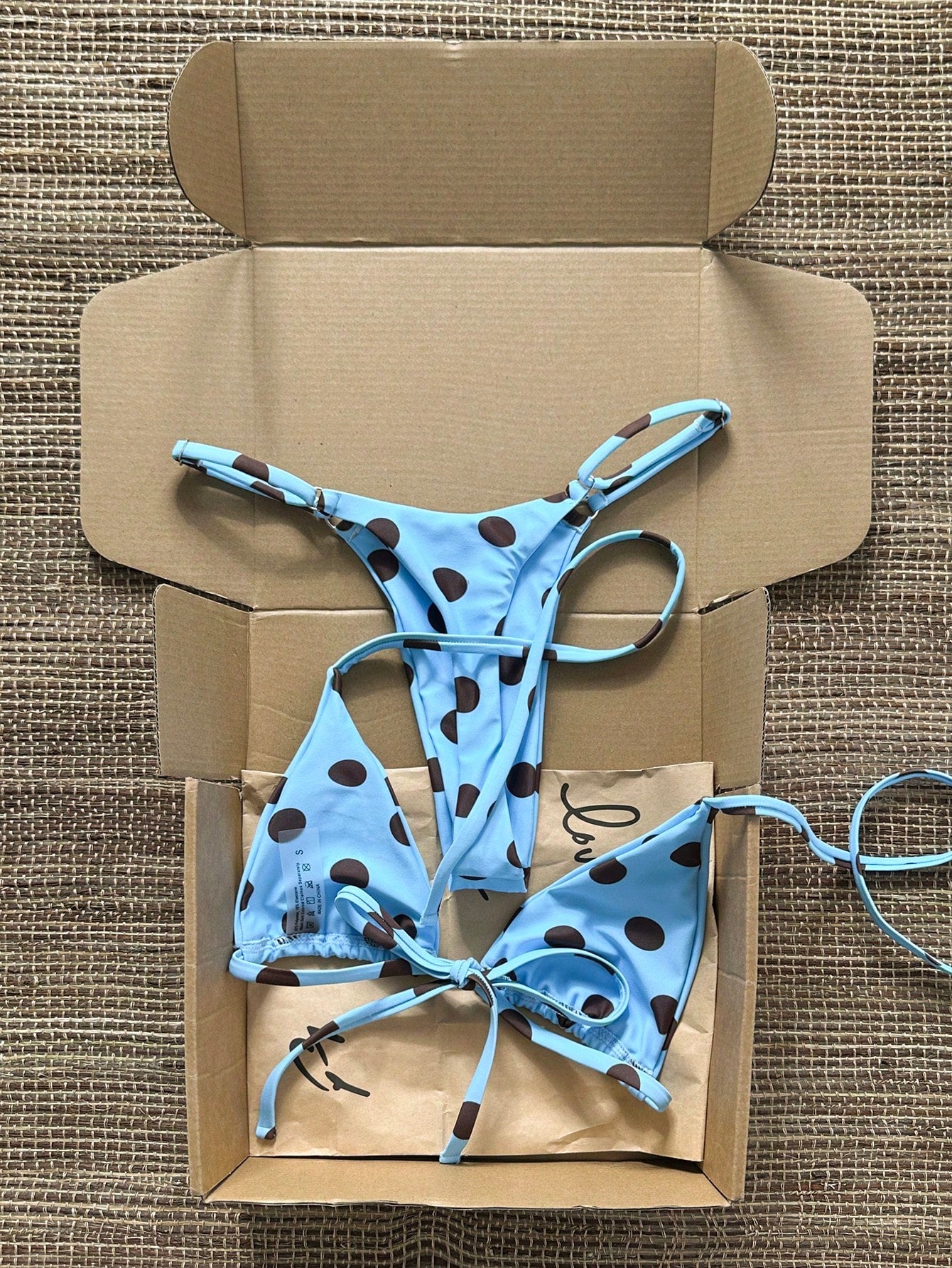 Swim Vcay 2026 Spring/Summer Spaghetti Strap Blue & White Textured
