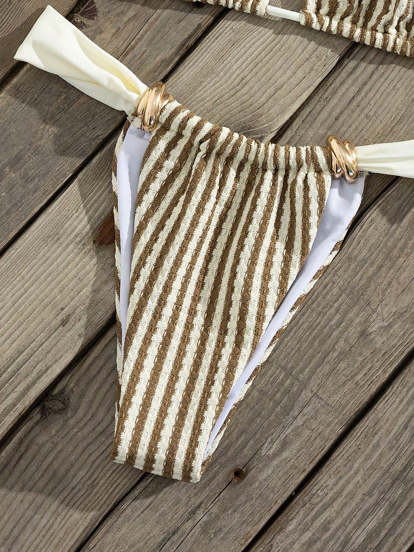 Swim Vcay Women's Spring/Summer Beach Striped Jacquard Fabric Color