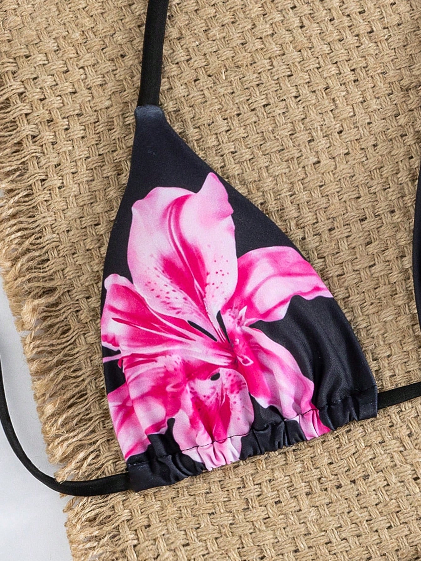 Women's Sexy Floral Halter Backless High Stretch Bikini Set, Perfect