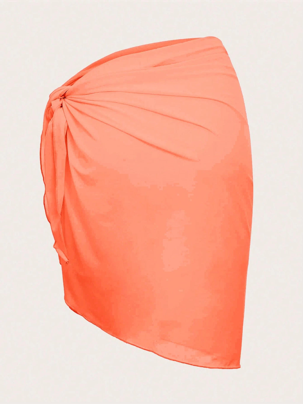 Swim Mod Summer Beach Ladies' Solid Color Simple Ruched Design Cover-Up - image 14