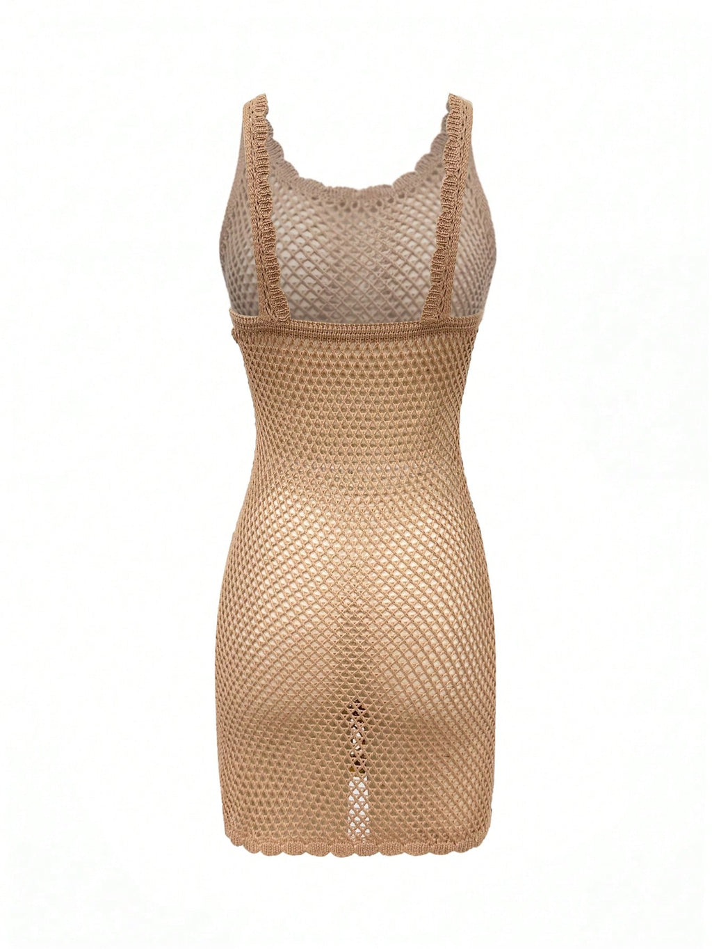 2026 New Arrival Women's Sexy Sequin Design Spaghetti Strap Hollow Sheer Beach Vacation Sleeveless Cover Up - image 4