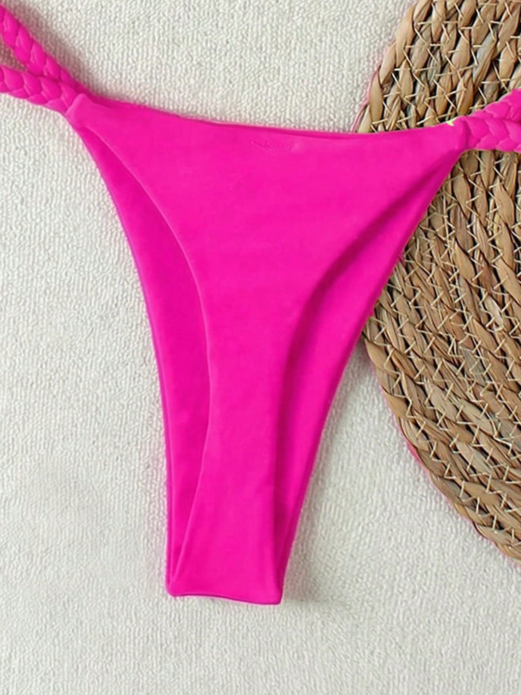 2026 Spring/Summer Black Woven Strap Women's Bikini Set, Sexy