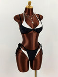 Amplova Women's 2 In 1 Black Contrast Color Set, Sexy Avant-Garde