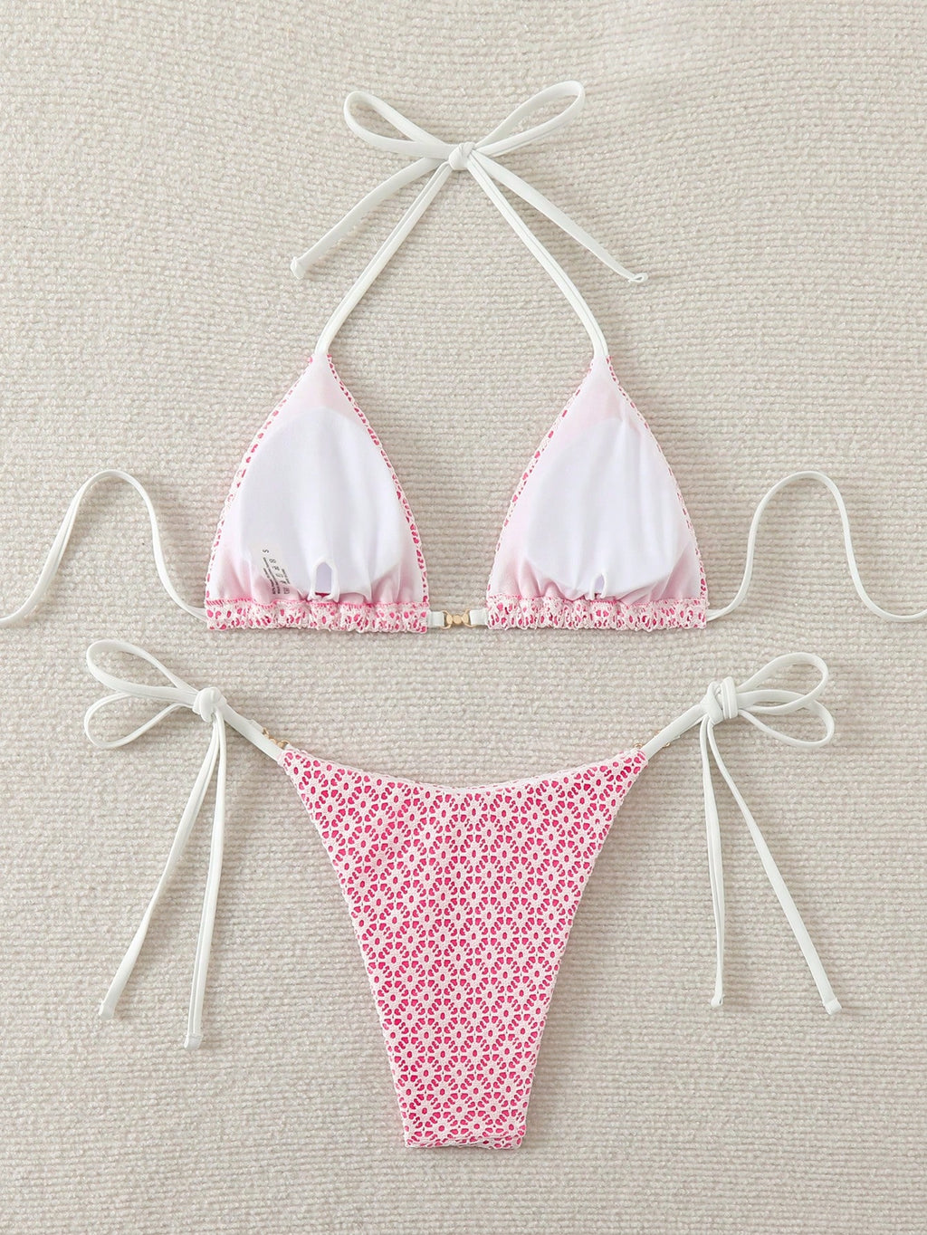 Swim Mod Springbreak Women's Sexy Halter Tie Front Bikini Set, Summer