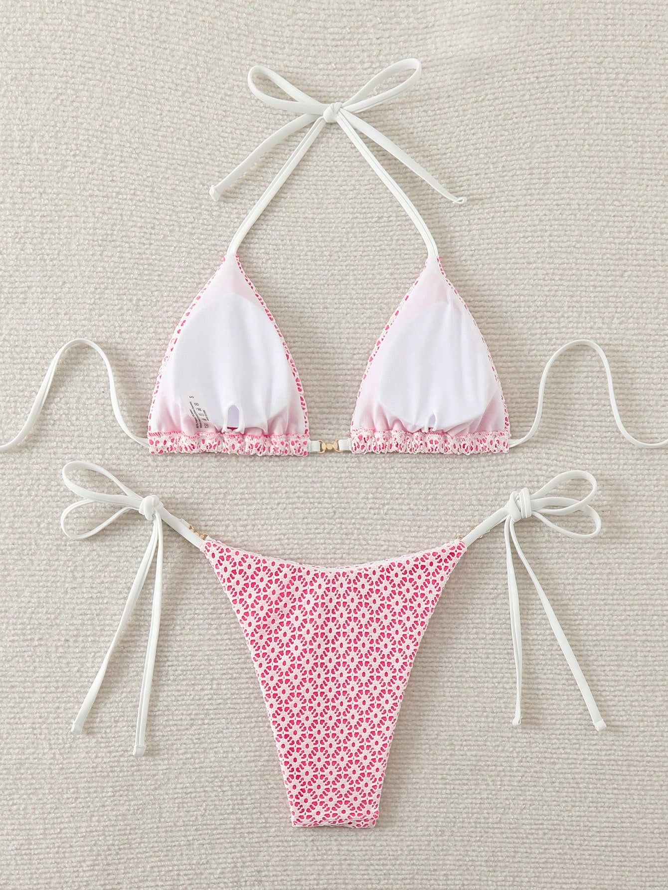 Swim Mod Springbreak Women's Sexy Halter Tie Front Bikini Set, Summer