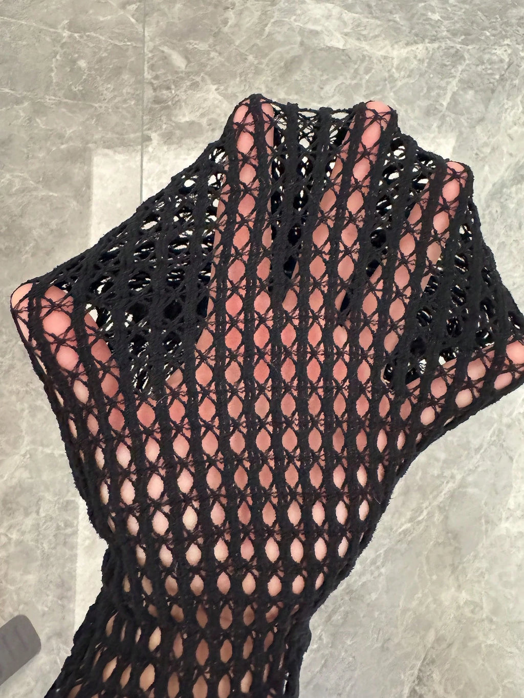 Swim SXY 2026 New Sexy & Romantic High Elasticity Knit Halter Sleeveless Black Plus Size Cover Up - image 6