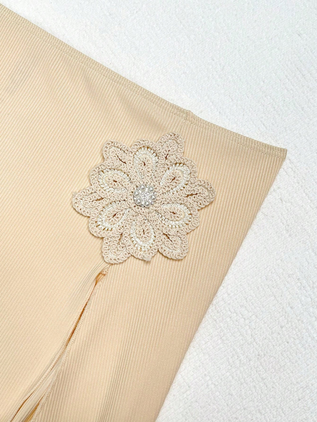 Elegant And Sexy Beige Women's Crochet Hollow Out Three Piece Bikini