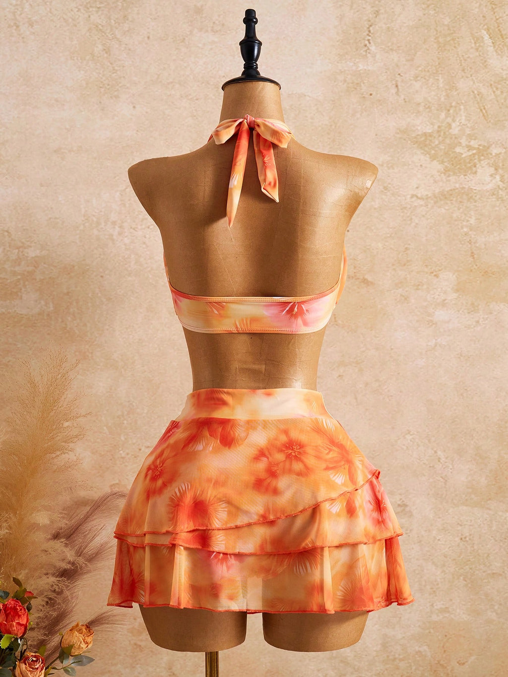 Bellisia 2026 Spring/Summer Vacation Romantic Floral Print Halter