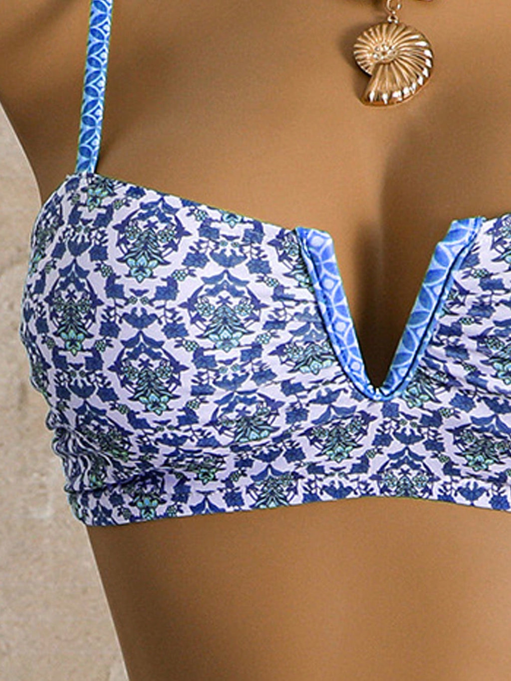 Bellisia Women's Summer Beach Floral Print Ruffle Trim Sexy Bikini Swimwear Set - image 4