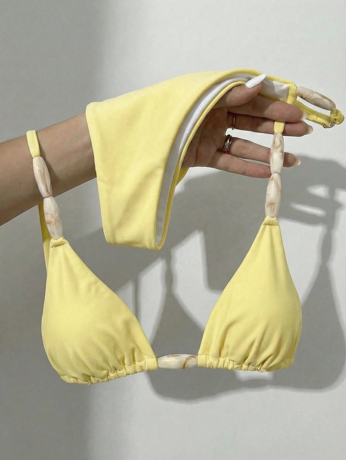 Bikinx Elegant Women's Spaghetti Strap Bikini Set With Beaded Details