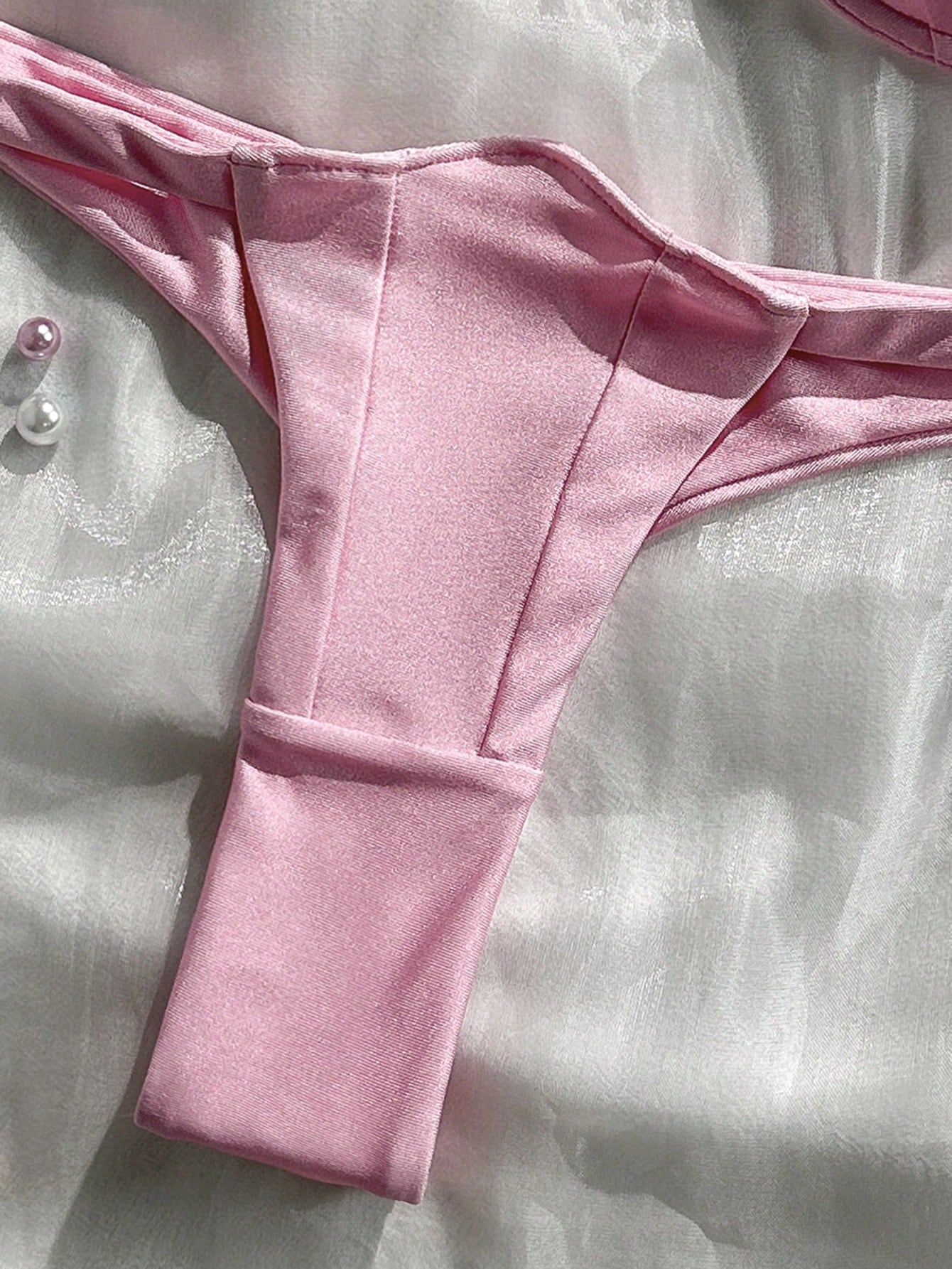 Swim Mod Petal Patchwork Hard Cup Detachable Strap Solid Color Sexy 2 Pieces Swimwear - image 10
