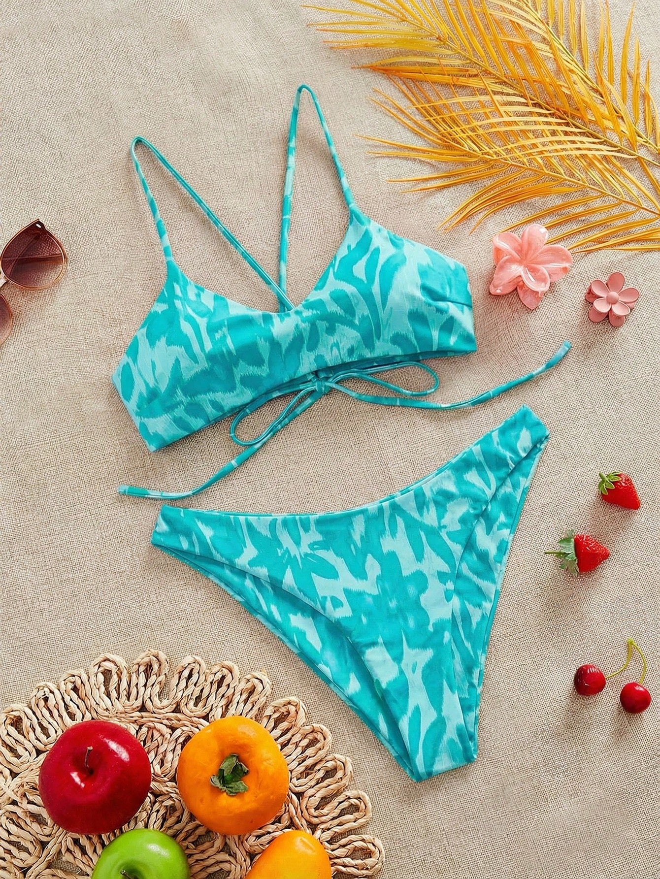 Swim Mod Women's Summer Beach Vacation Blue Sexy Sequin Fashion