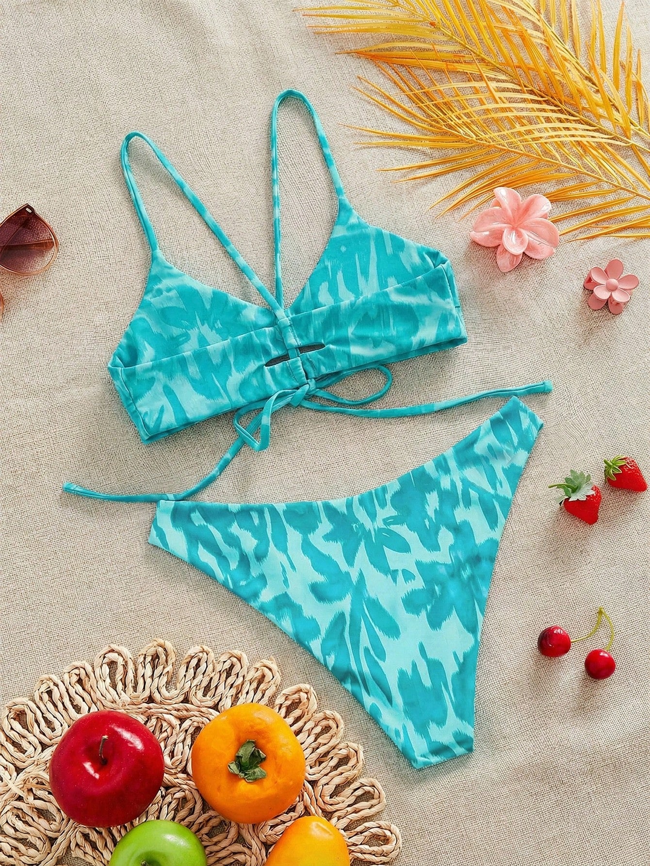 Swim Mod Women's Summer Beach Vacation Blue Sexy Sequin Fashion