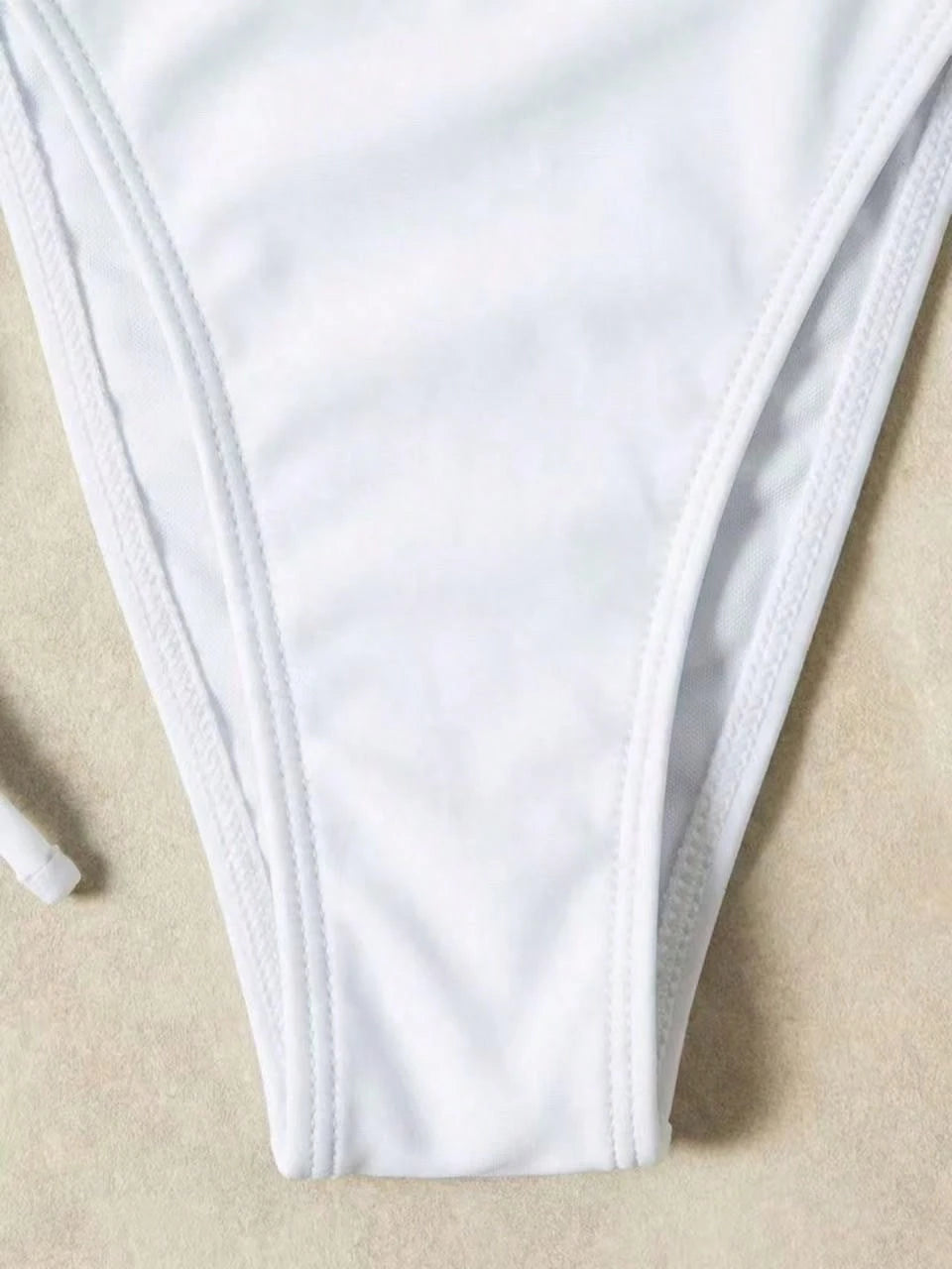 New Summer Drawstring Solid Color Bikini Women's Beach Swimwear