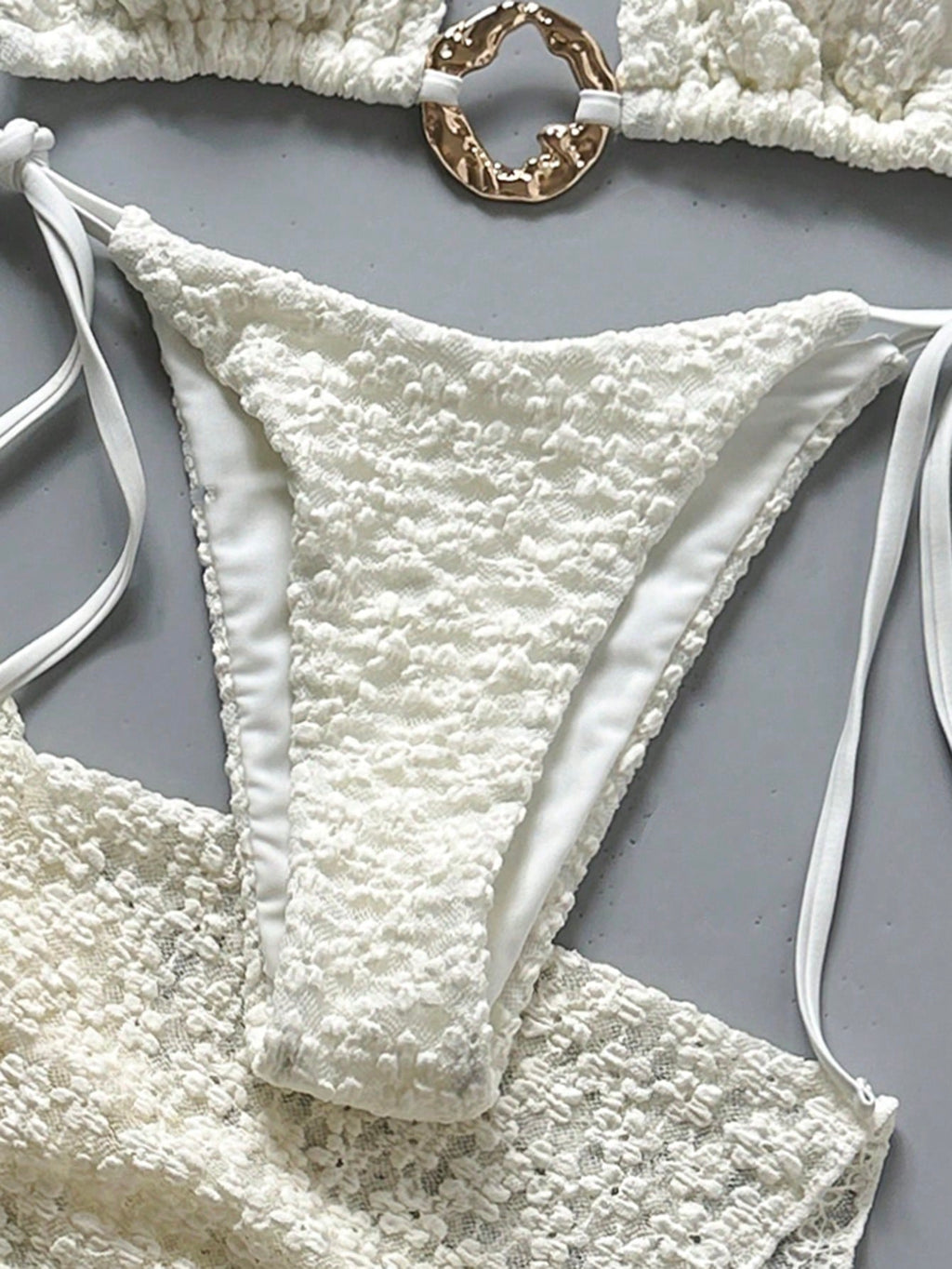 Costavie 3pcs Set Women White Summer Casual Holiday Pool Party