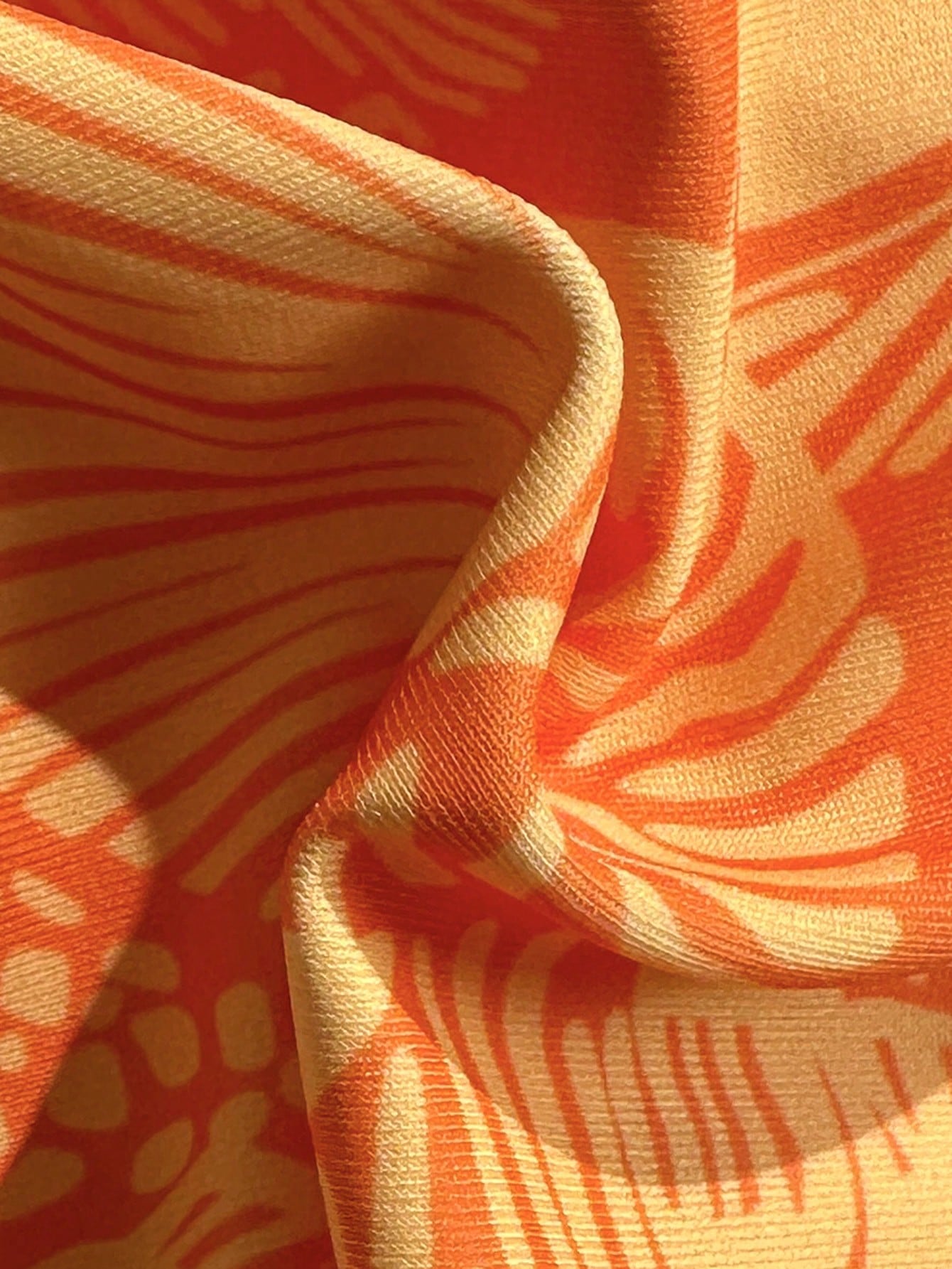 Swim Mod Women's Spaghetti Strap Orange Floral Print Sexy Beach