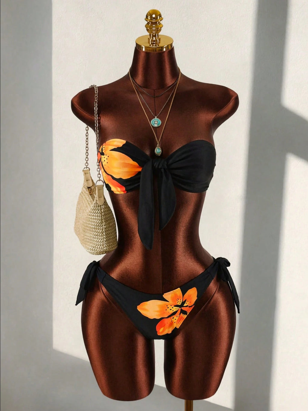 Swim SXY Women's Summer Beach New Sexy Leopard Floral Print Halter Backless Bikini And Side Tie Two Pieces - image 12