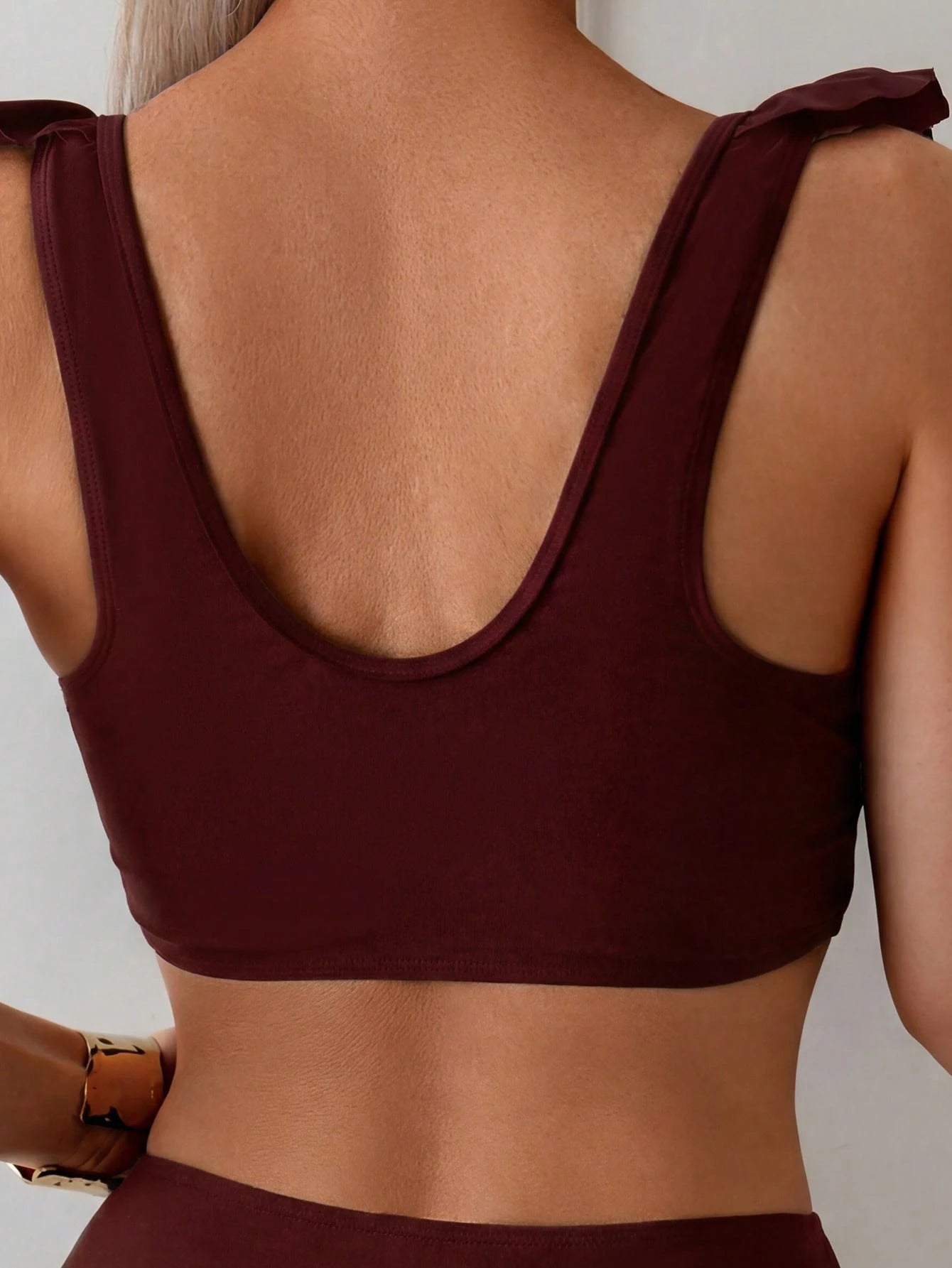 EMERY ROSE 2pcs Women's Summer Beach Elegant Vacation Solid Color