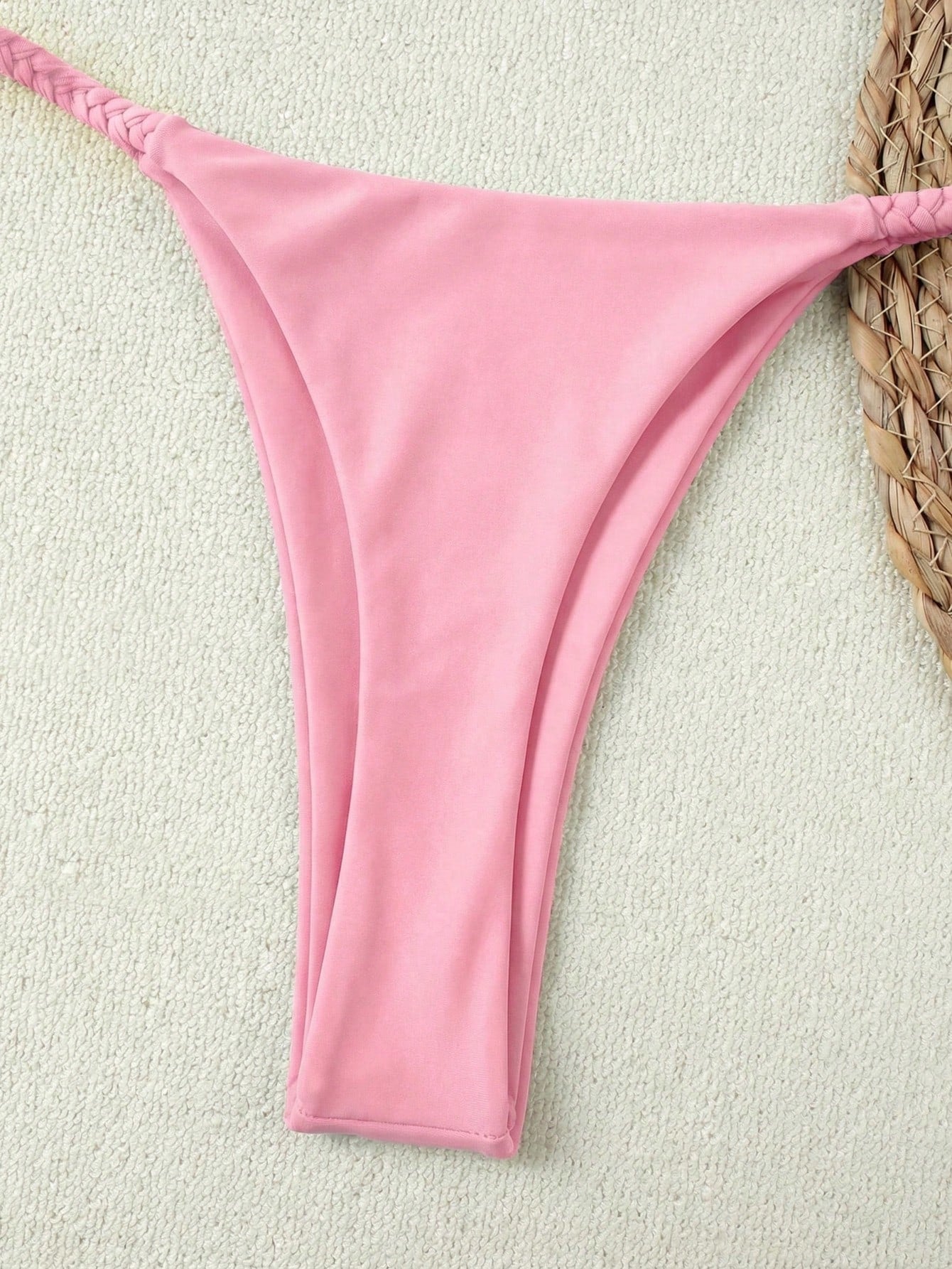 2026 Spring/Summer Black Woven Strap Women's Bikini Set, Sexy