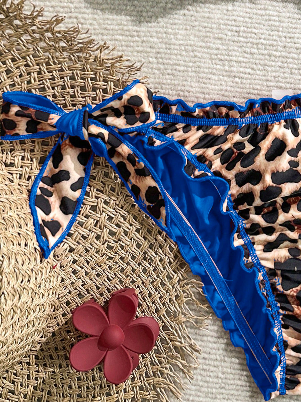Soleia Women's Retro Colorful Leopard, Zebra, Floral Print Frill